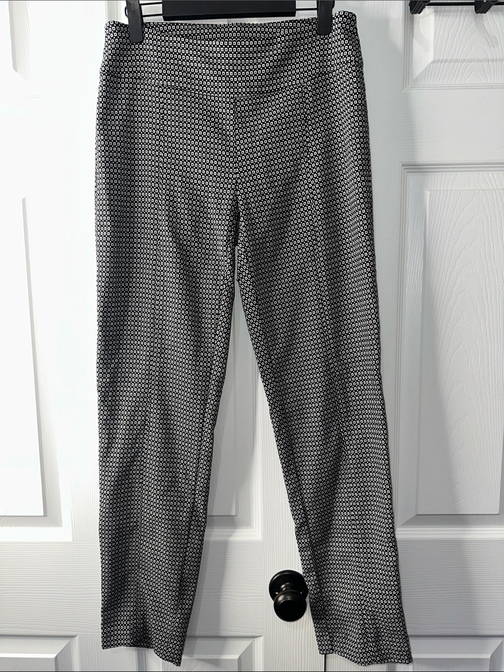 new directions Black & White Geo Straight Leg Pants